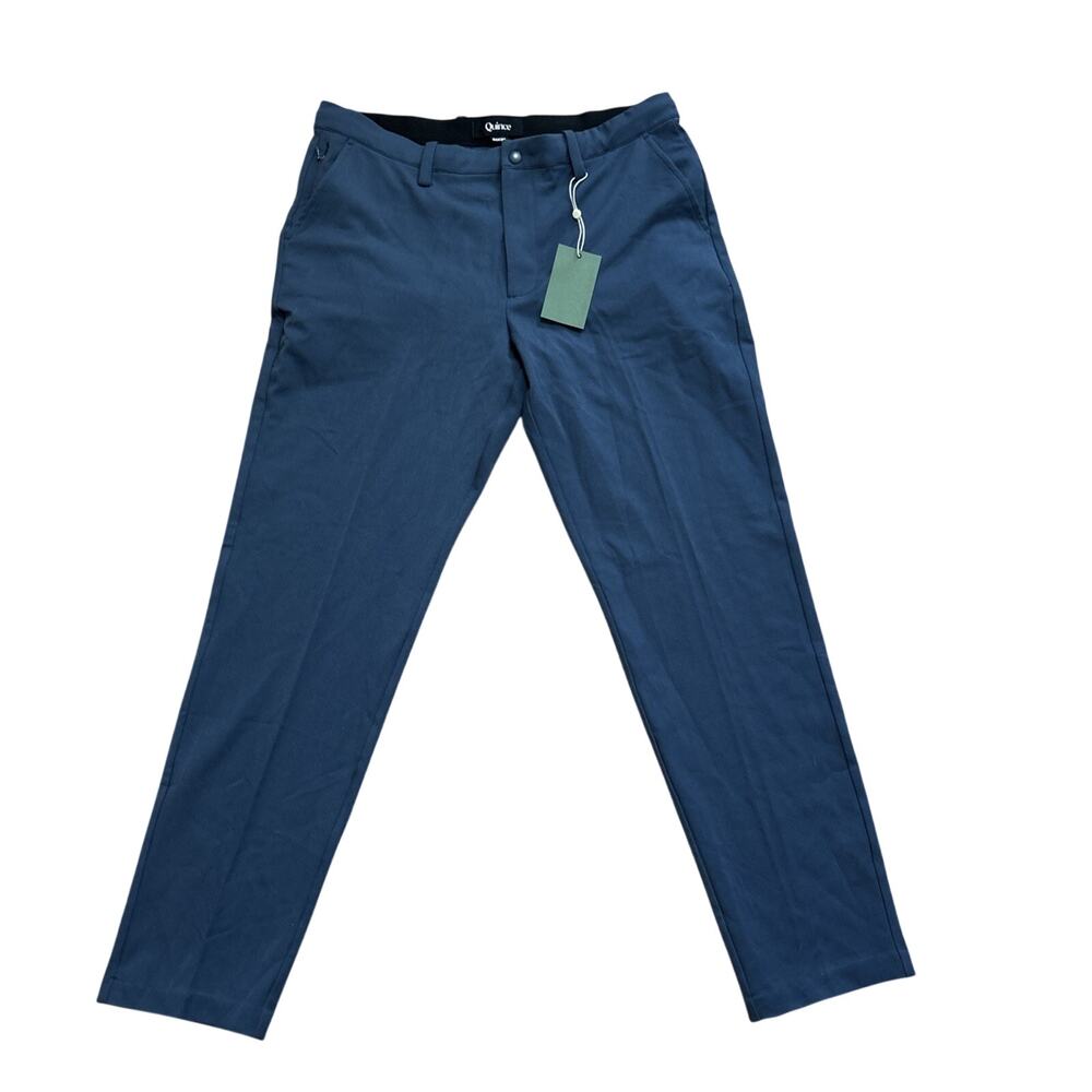 Quince Men 34x30 Ultra-Stretch 24/7 Smart Chino Pants Ocean Blue Performance